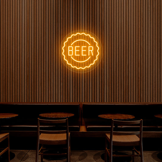 Beer Cap Neon Sign