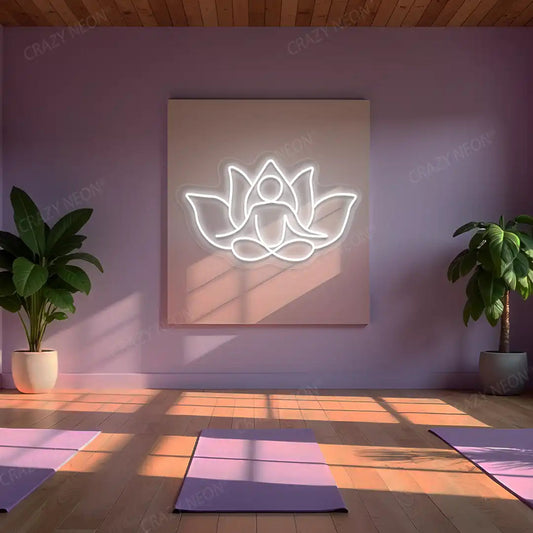 Lotus Meditation Neon Sign