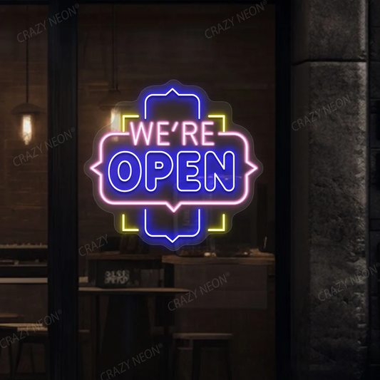 We Are Open Neon Sign -Multicolor