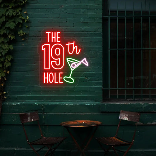 The 19th Hole Golf Neon Sign