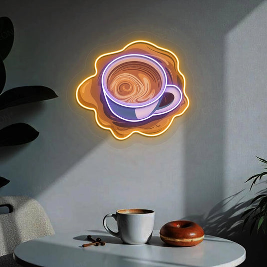 Cup Of Coffee Artwork Neon Sign