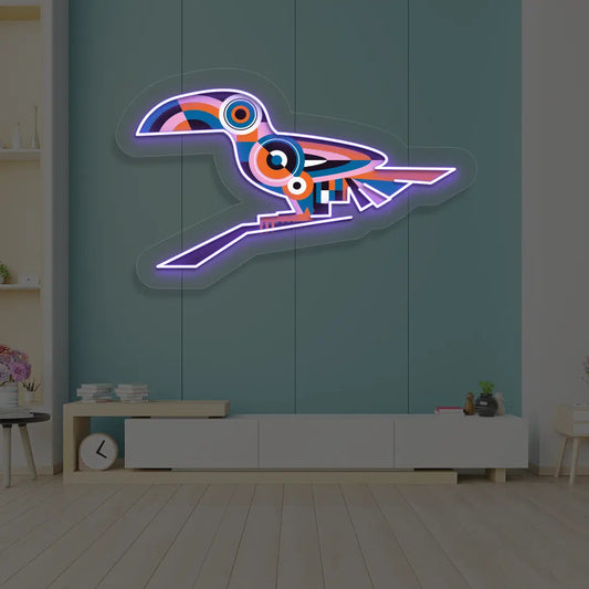 Toucan Harmony Abstract Neon Artwork Sign