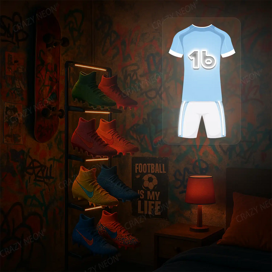 MCI Jersey Football Neon Artwork Sign