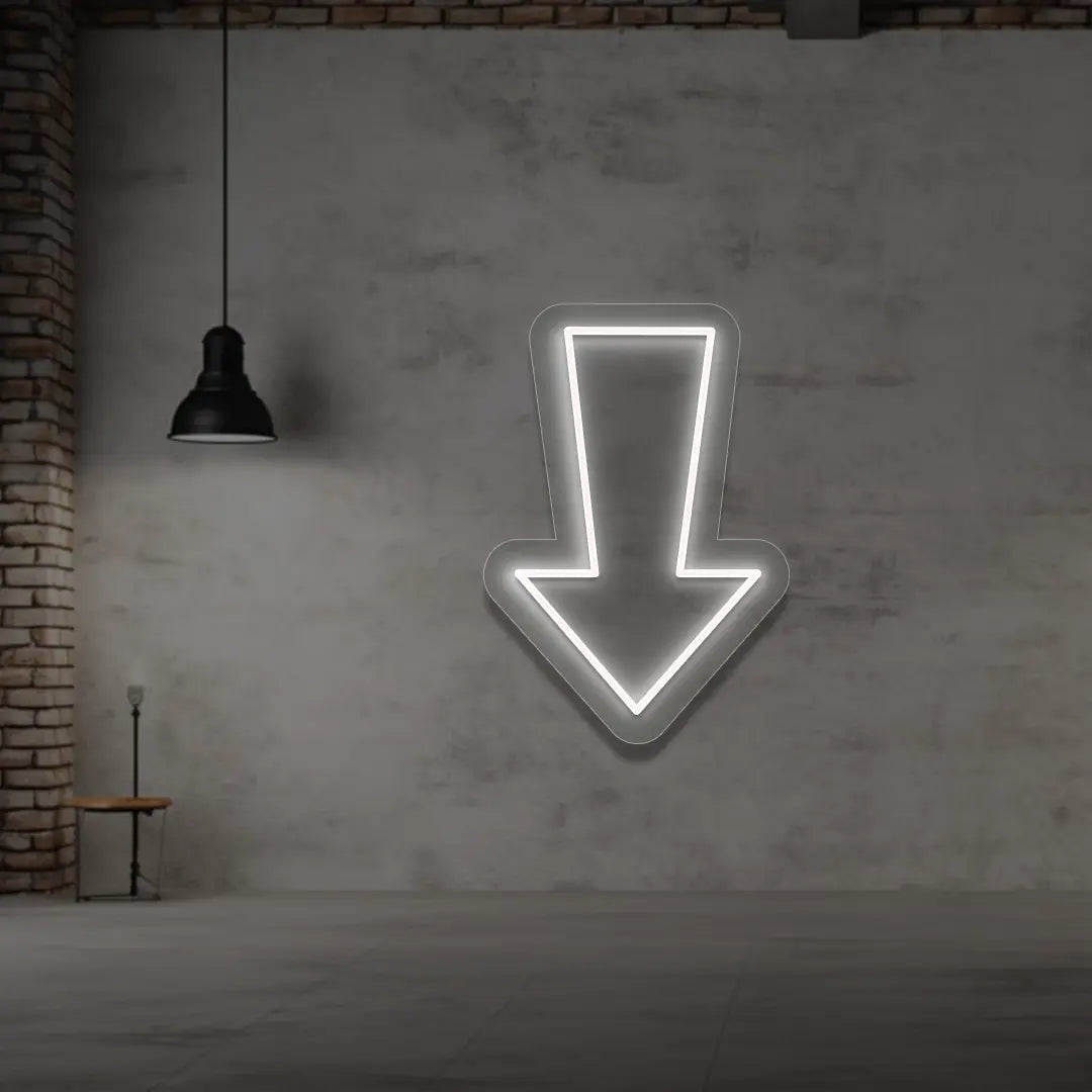 Down Arrow Neon Sign