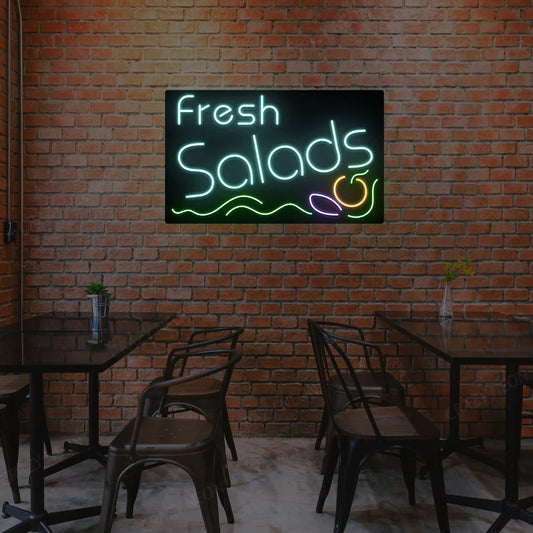 Fresh Salad Multicolor Neon Sign