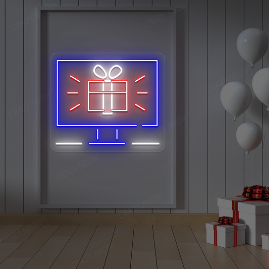 Virtual Gift On Screen Neon Sign