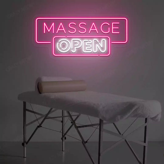 Massage Open neon sign
