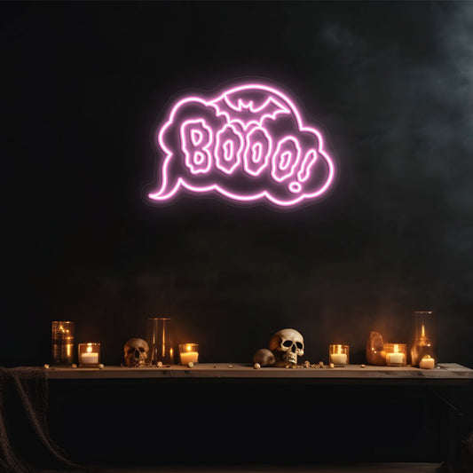 Spooky Booo Neon Sign