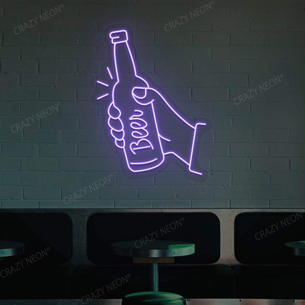 Beer in Hand Neon Sign