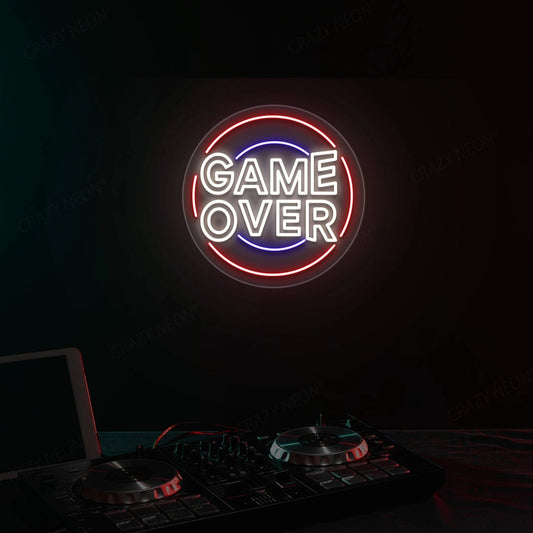 Cool Game Over Neon Sign