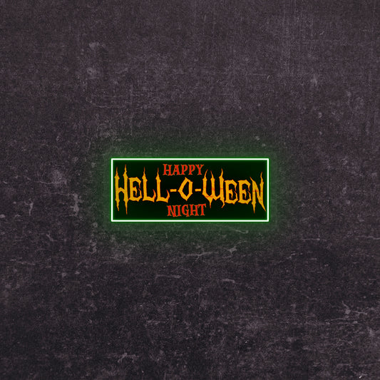 Hell-O-Ween Neon Artwork