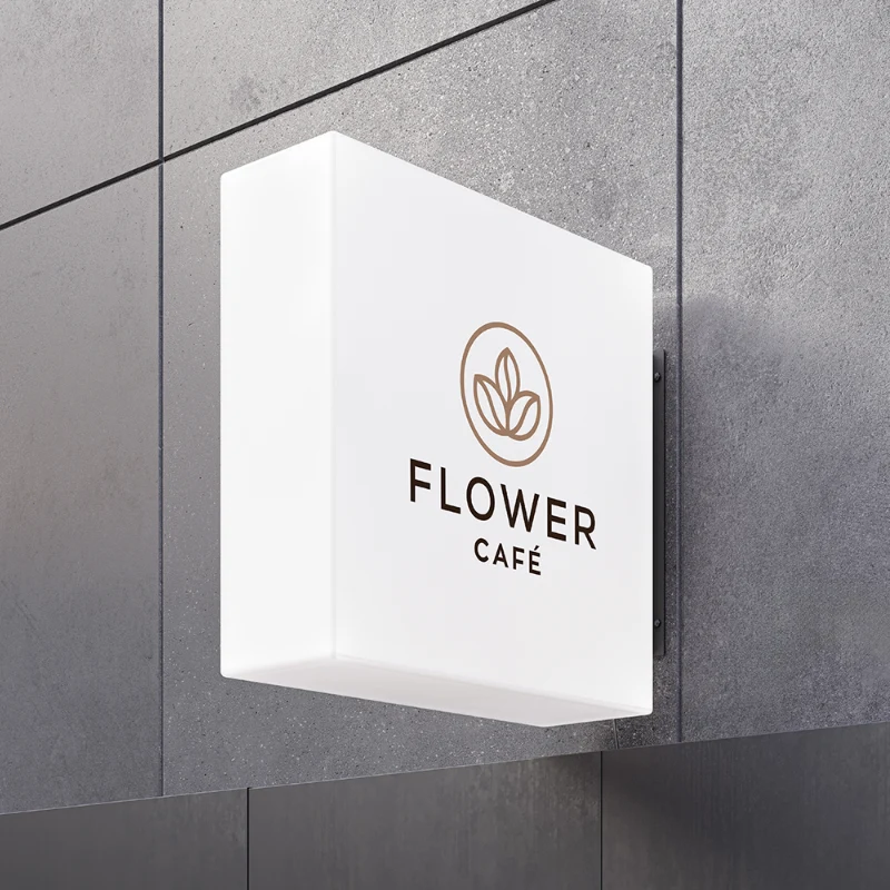 Square Acrylic LED Light Box – Custom Business Sign Display