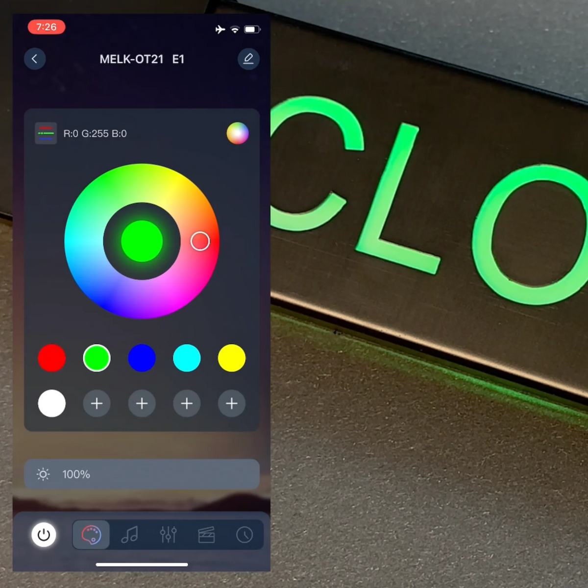 LED Open Closed Sign – RGB Business Sign with App Control