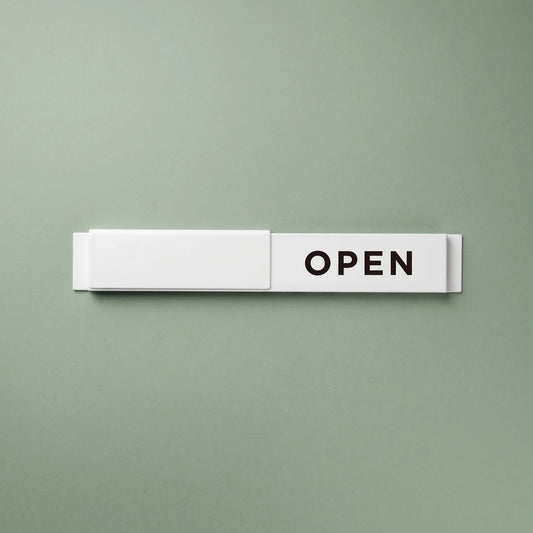 Open / Closed Slider Sign — Modern Wall & Window Shop Sign