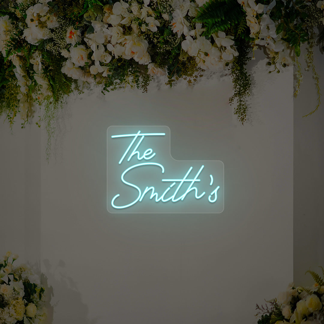 Last Name Personalized Wedding Neon Sign