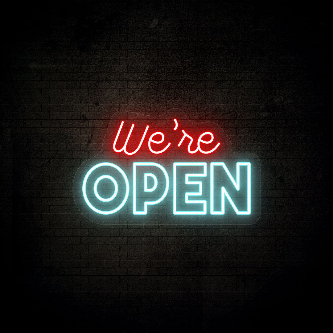 Vibrant LED "Open" neon sign for business, bright and eye-catching. Product image 1 of 10.