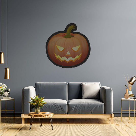 Angry Pumpkin Illuminated Sign