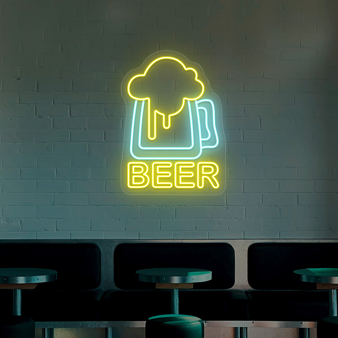 Beer Jug Neon Sign - Multicolor