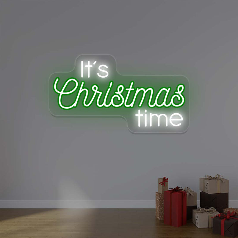 Its Christmas Time Multicolor Neon Sign