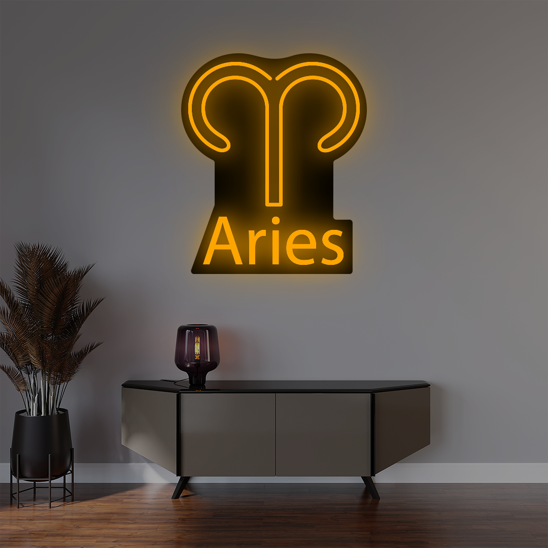 Aries Zodiac Illuminated Sign