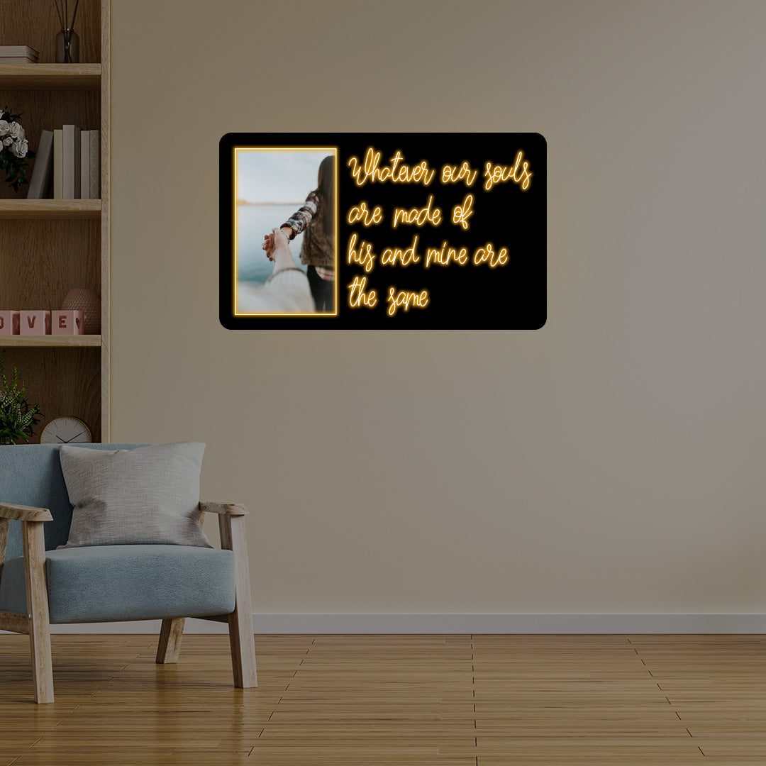 Personalized Quote With Photo Illuminated Sign