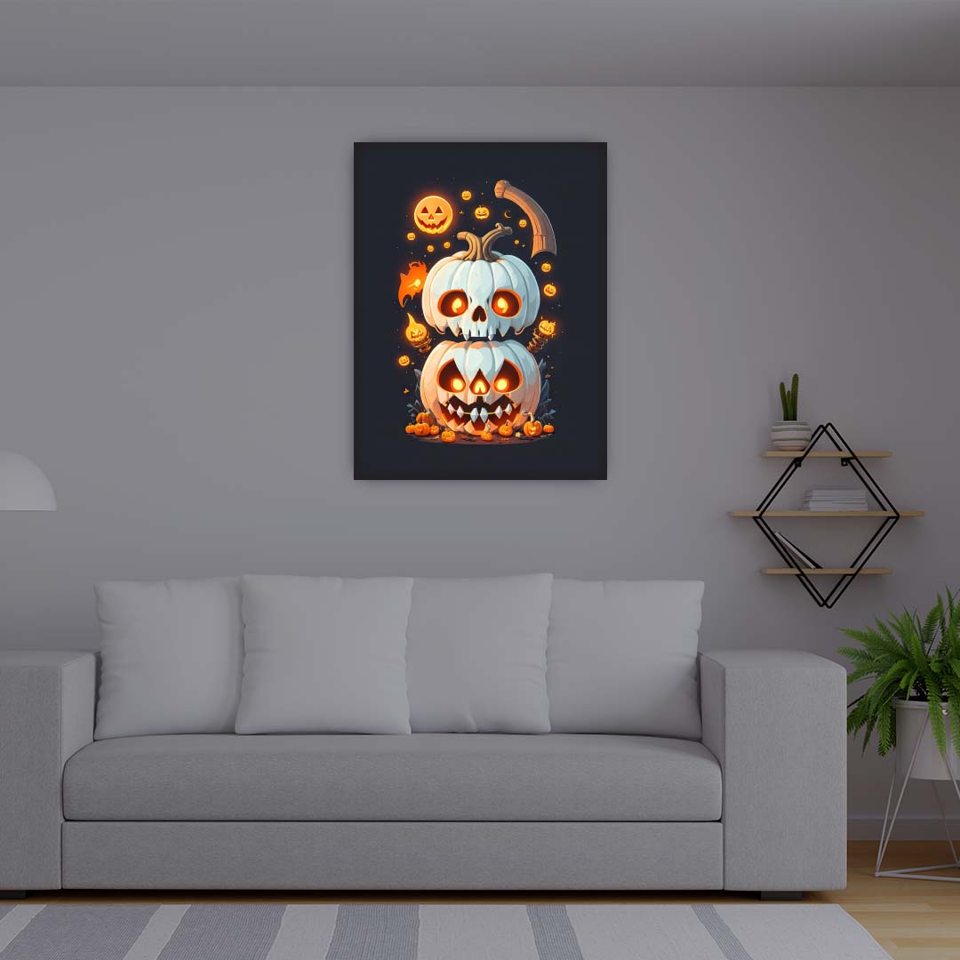 Mystical Halloween Pumpkins Illuminated Sign
