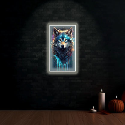 Wolf Neon Artwork Sign