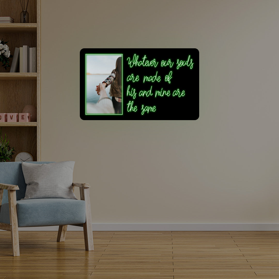Personalized Quote With Photo Illuminated Sign