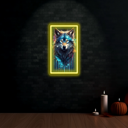 Wolf Neon Artwork Sign