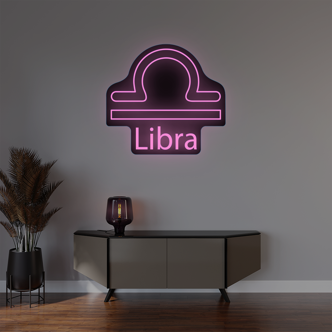 Libra Zodiac Illuminated Sign