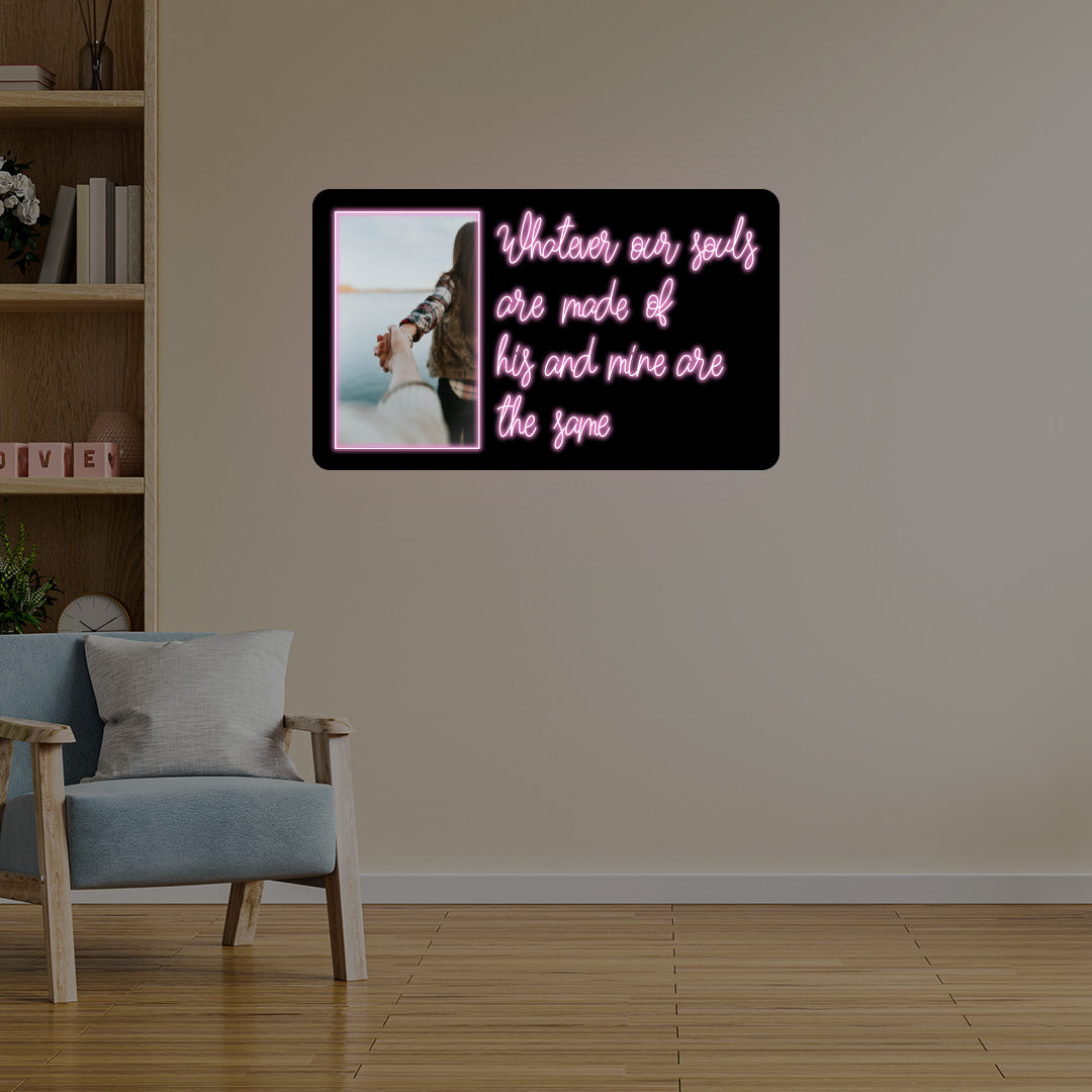 Personalized Quote With Photo Illuminated Sign