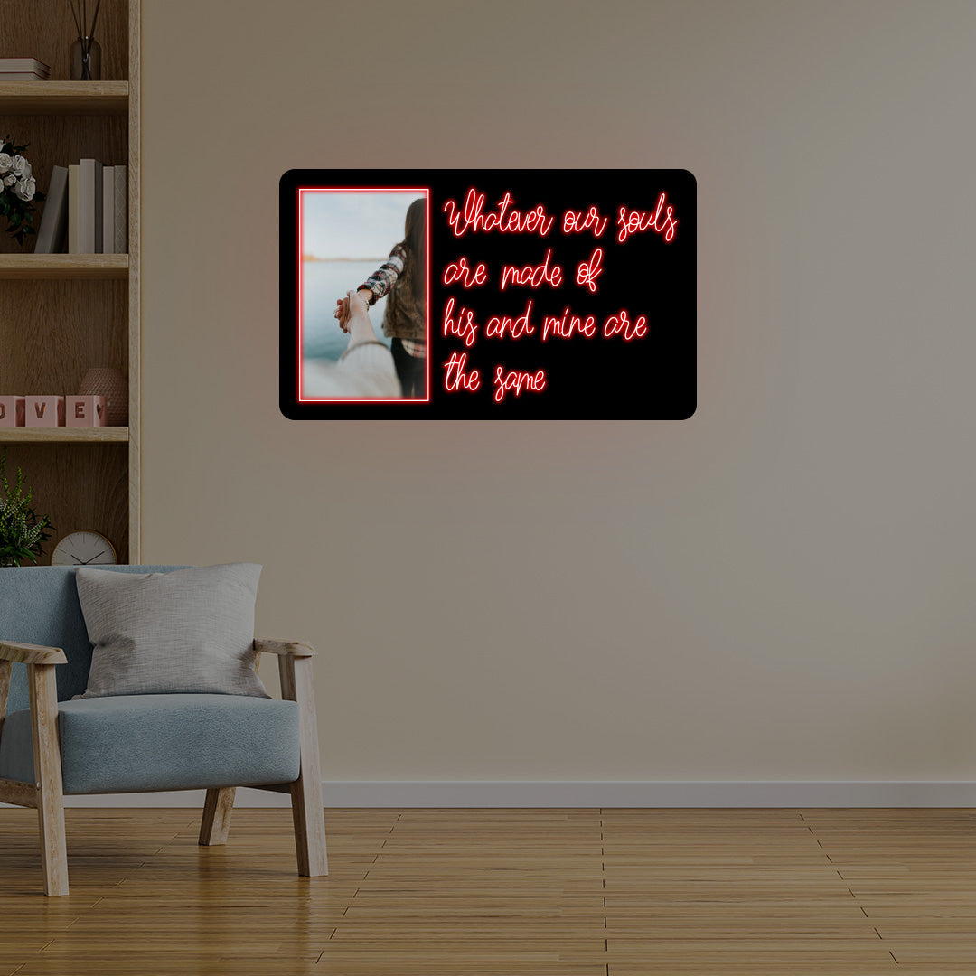 Personalized Quote With Photo Illuminated Sign