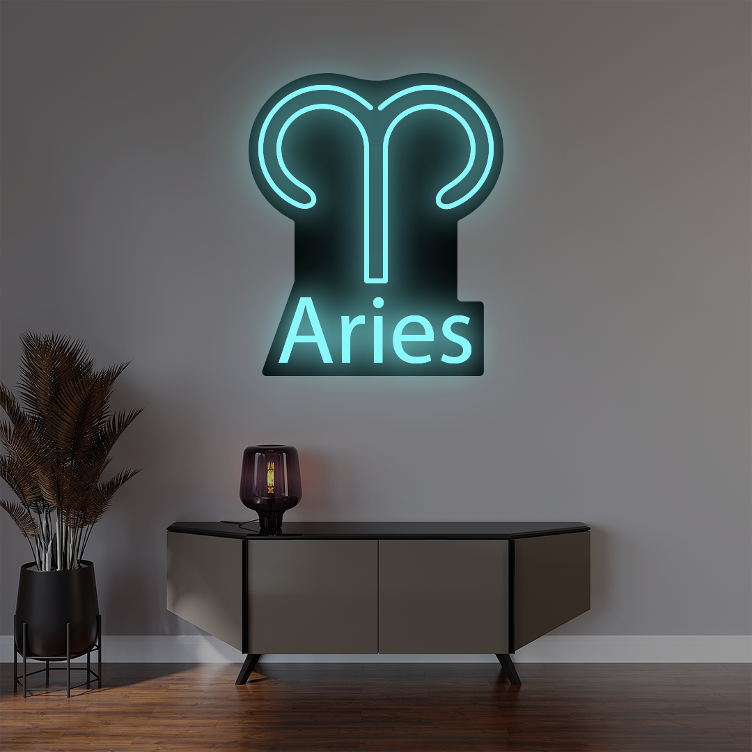 Aries Zodiac Illuminated Sign