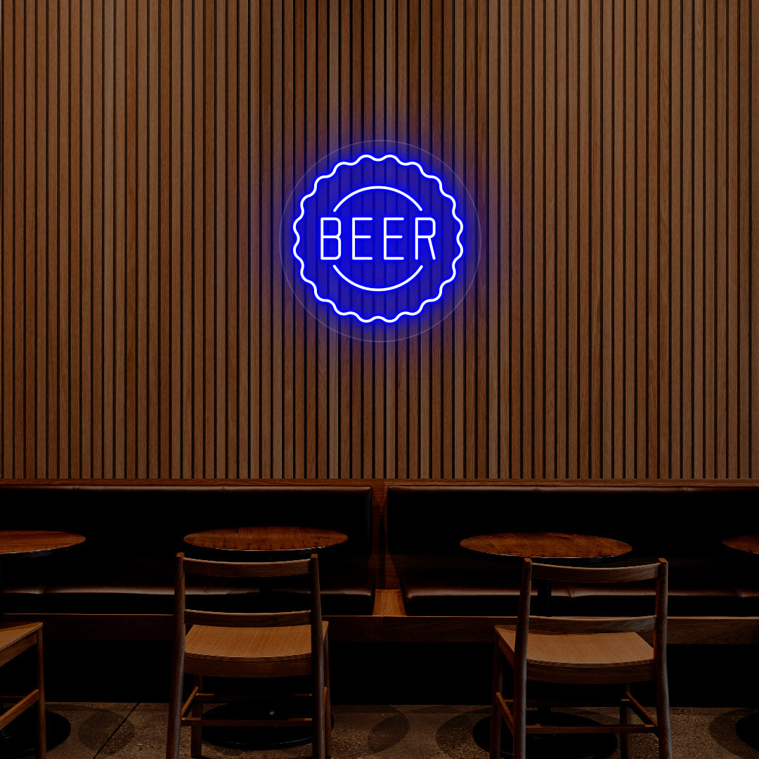 Beer Cap Neon Sign