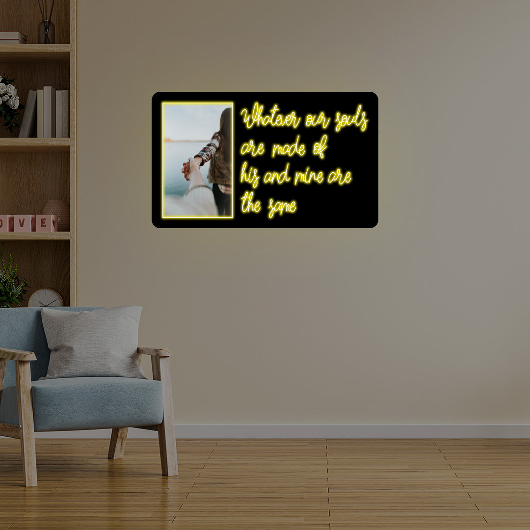Personalized Quote With Photo Illuminated Sign