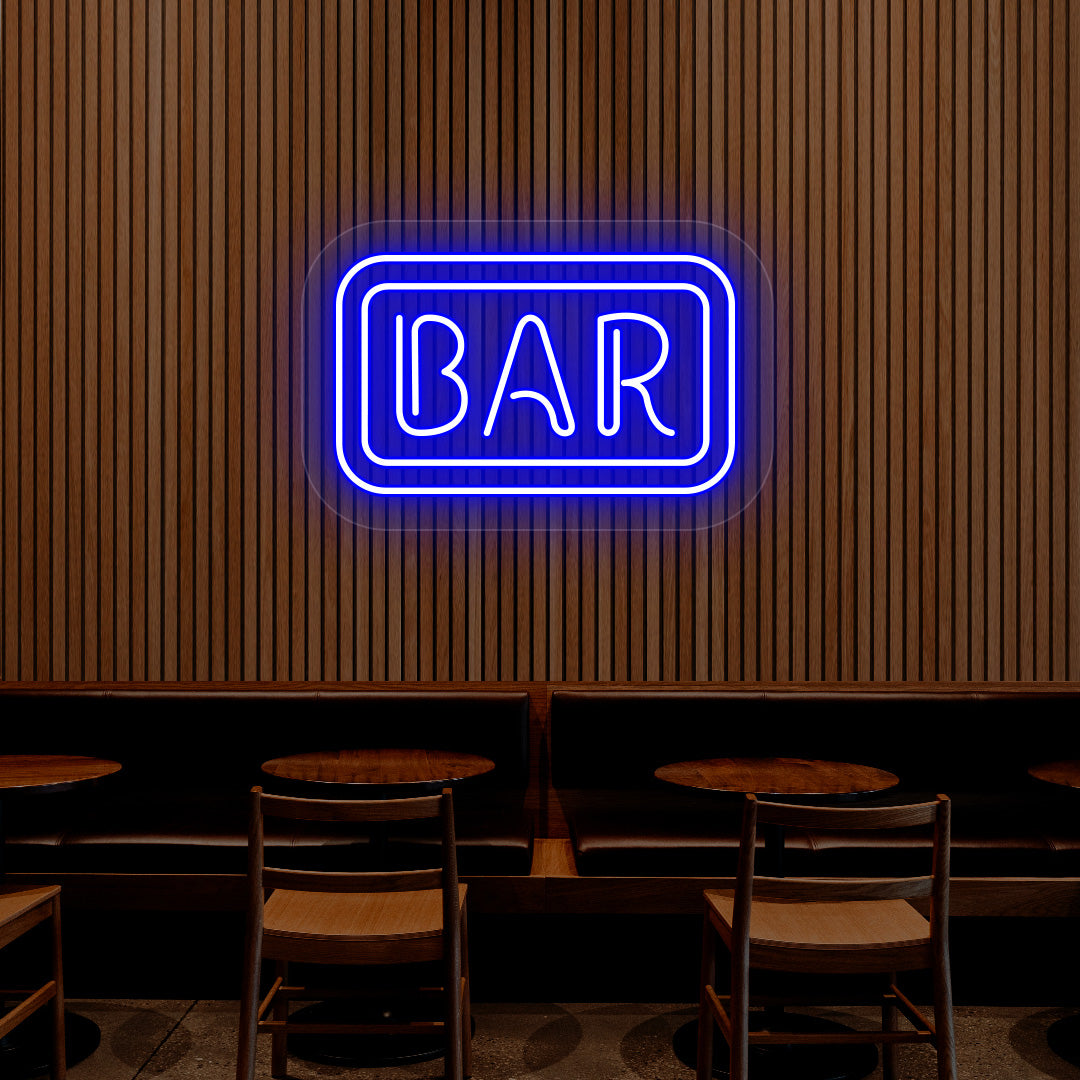 Rectangular Bar Neon Sign