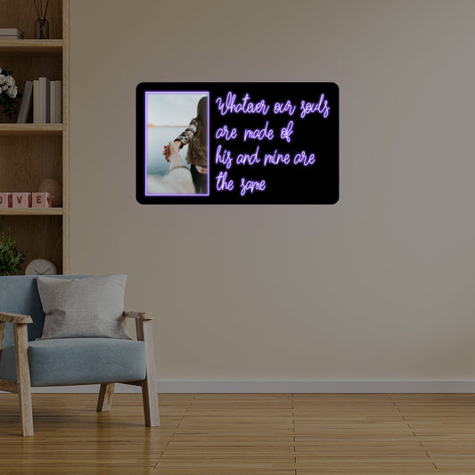 Personalized Quote With Photo Illuminated Sign