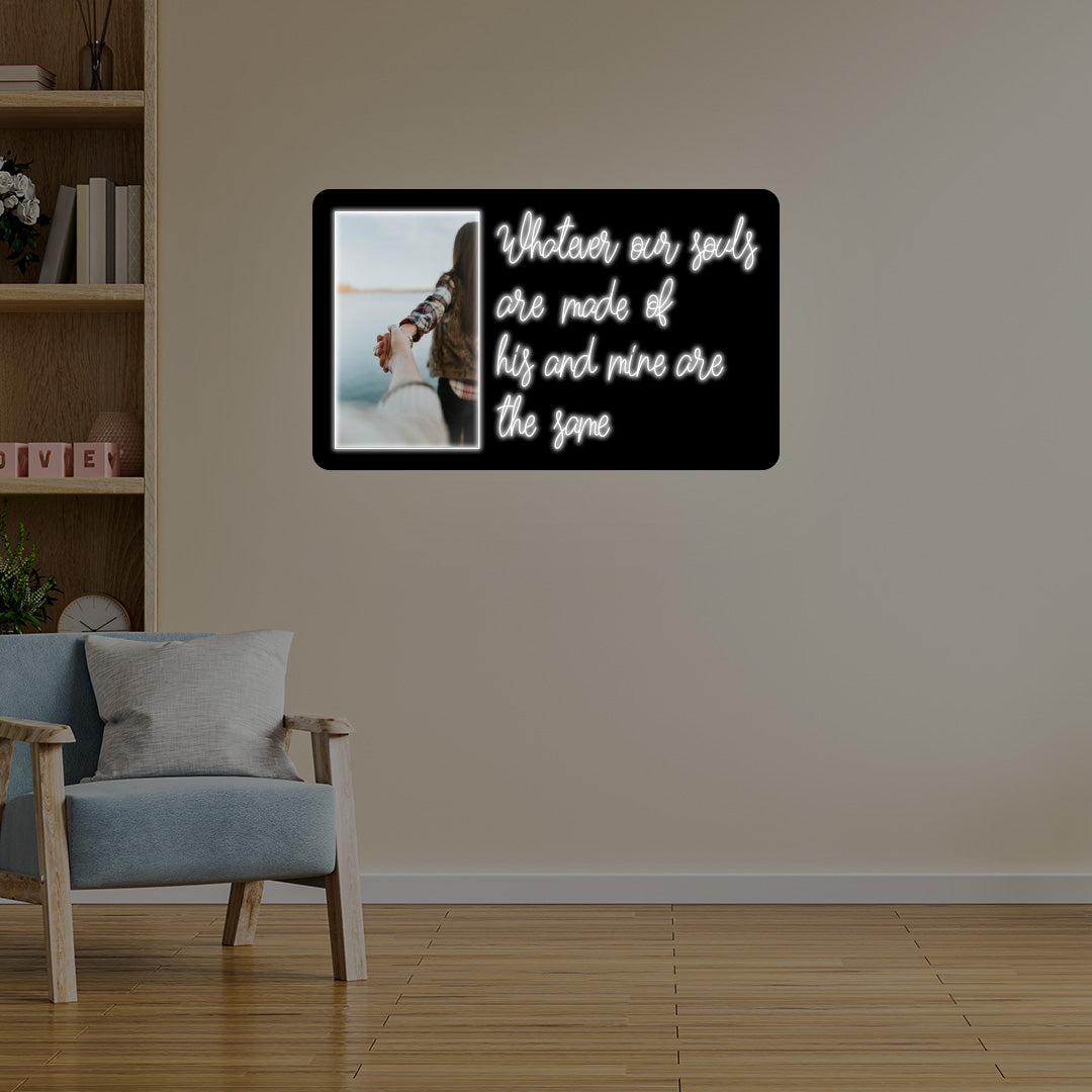 Personalized Quote With Photo Illuminated Sign