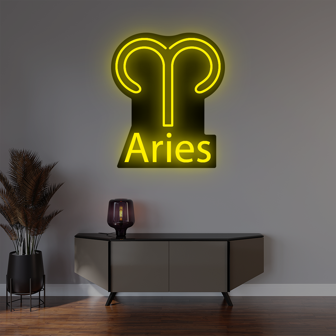 Aries Zodiac Illuminated Sign