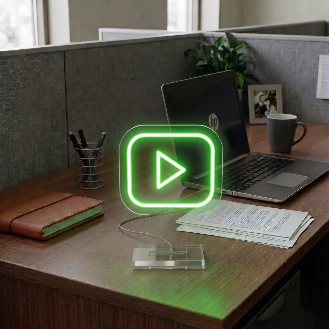 Youtube Logo Mini Neon Sign
