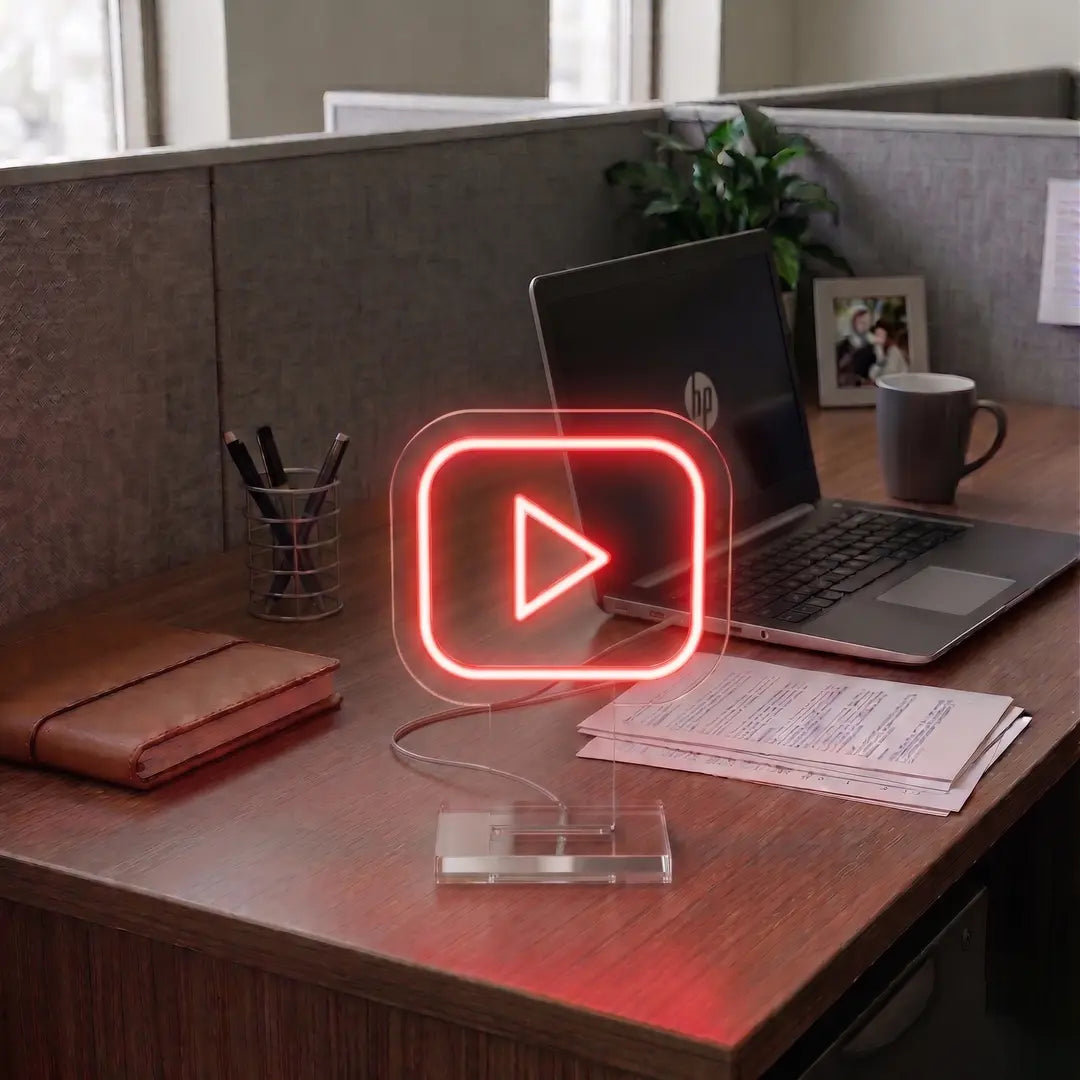Youtube Logo Mini Neon Sign
