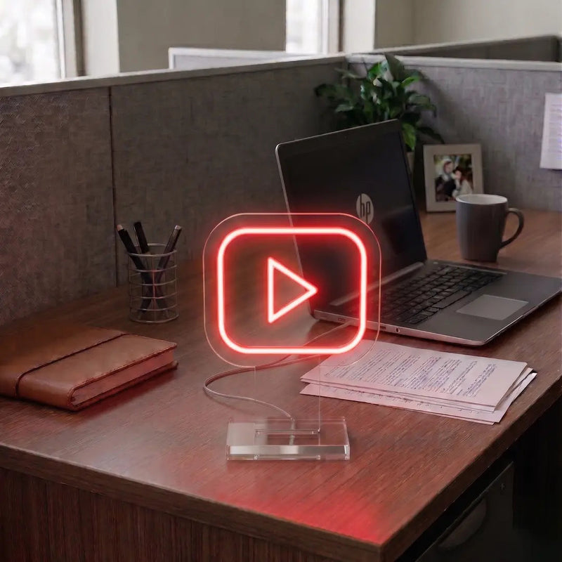 Youtube Logo Mini Neon Sign