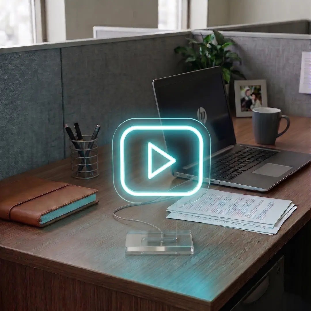 Youtube Logo Mini Neon Sign