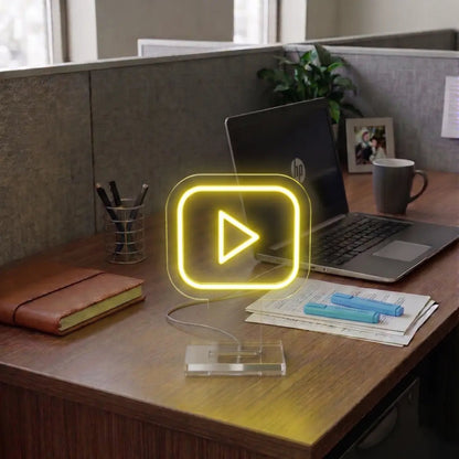 Youtube Logo Mini Neon Sign