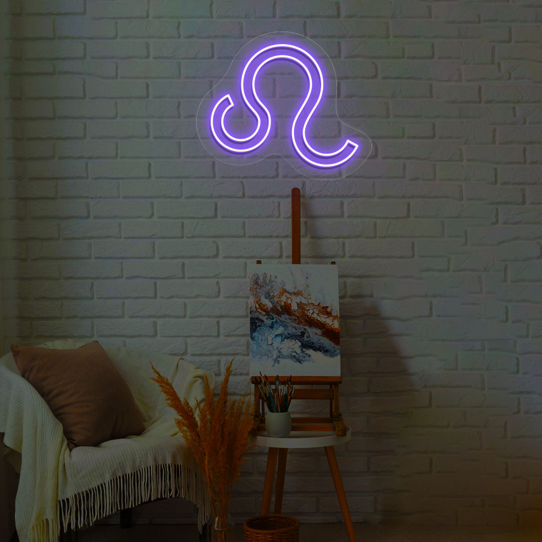 Leo Zodiac Neon Sign
