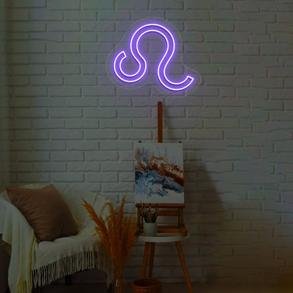 Leo Zodiac Neon Sign
