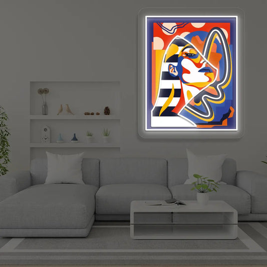 Pharaonic Abstract Neon Artwork Sign