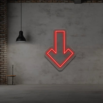 Down Arrow Neon Sign
