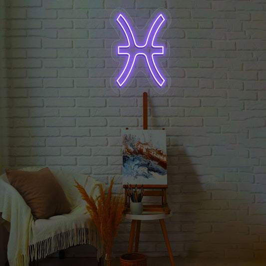 Pisces Zodiac Neon Sign