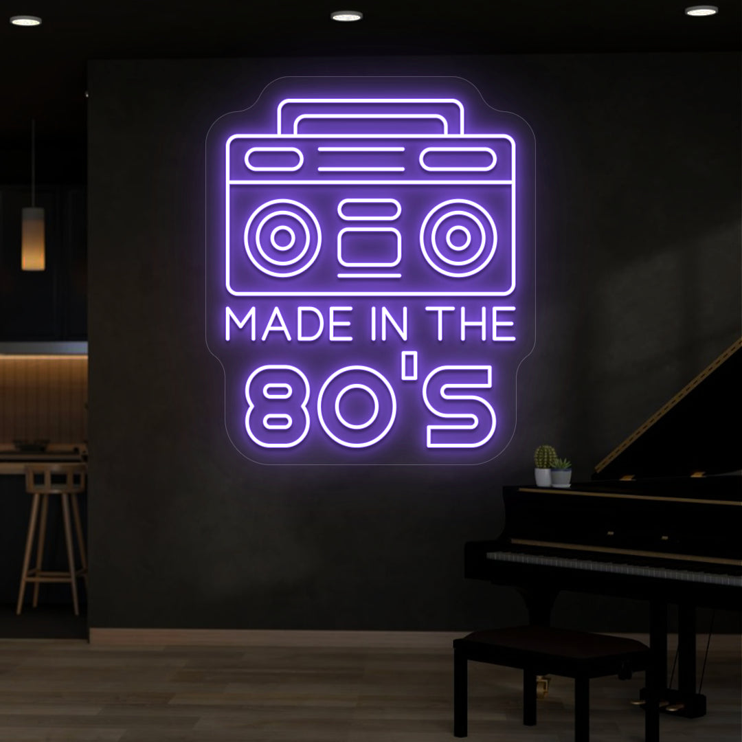 Made in the 80s Stereo Vintage Neon Sign